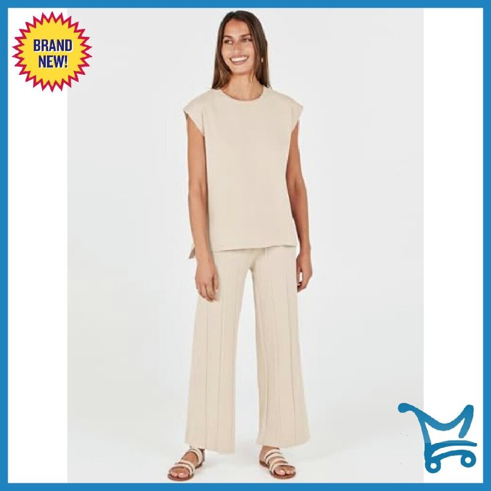 Knit Sweater Vest Pant Lounge Set Size S Casual Comfort - Picture 4 of 8
